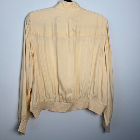 Spartina 449 Charleigh Jacket Lightweight Bomber Wheat Butter Yellow Medium - Picture 5 of 9